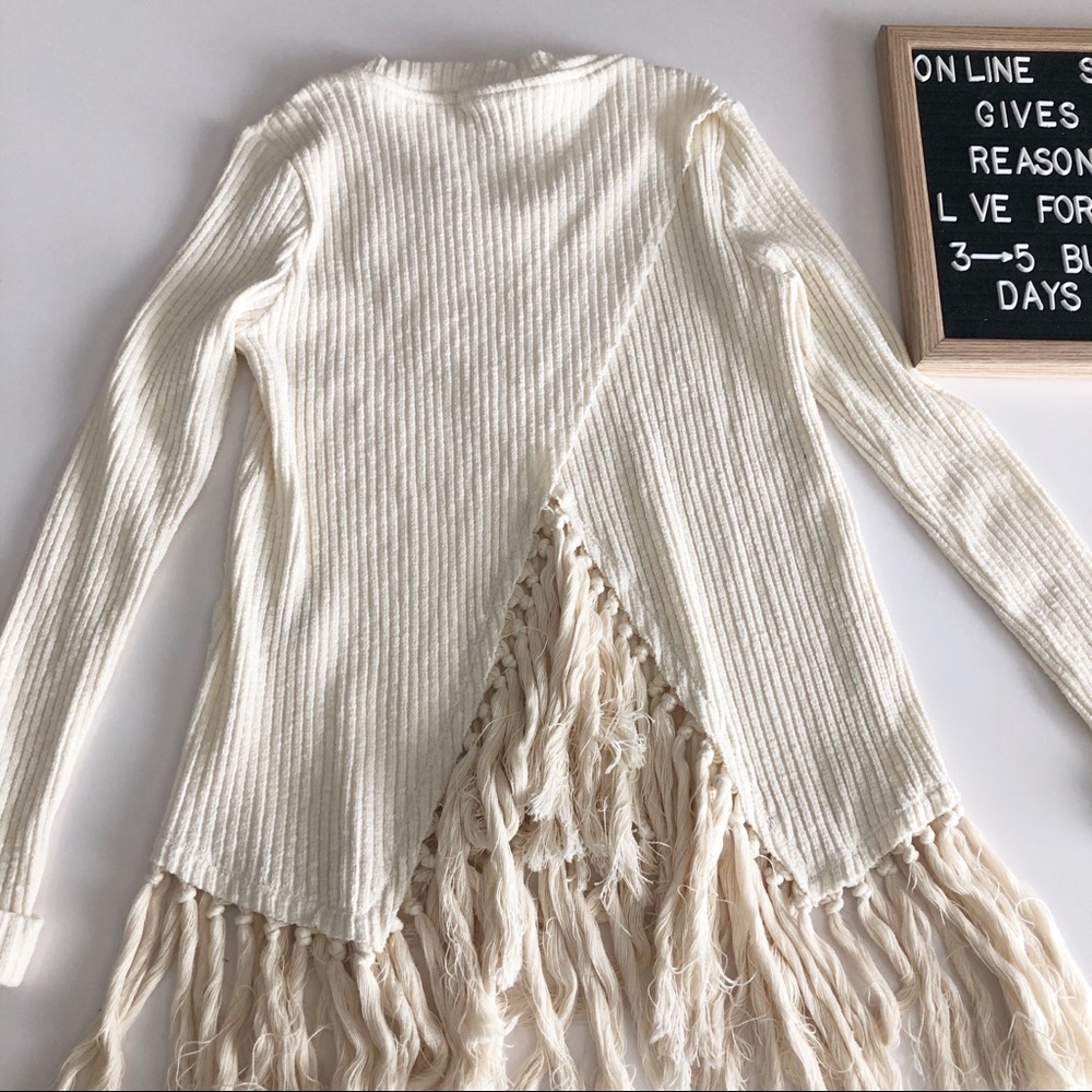 Eri + Ali  long sleeve open open back  sweatshirt - Picture 4 of 7